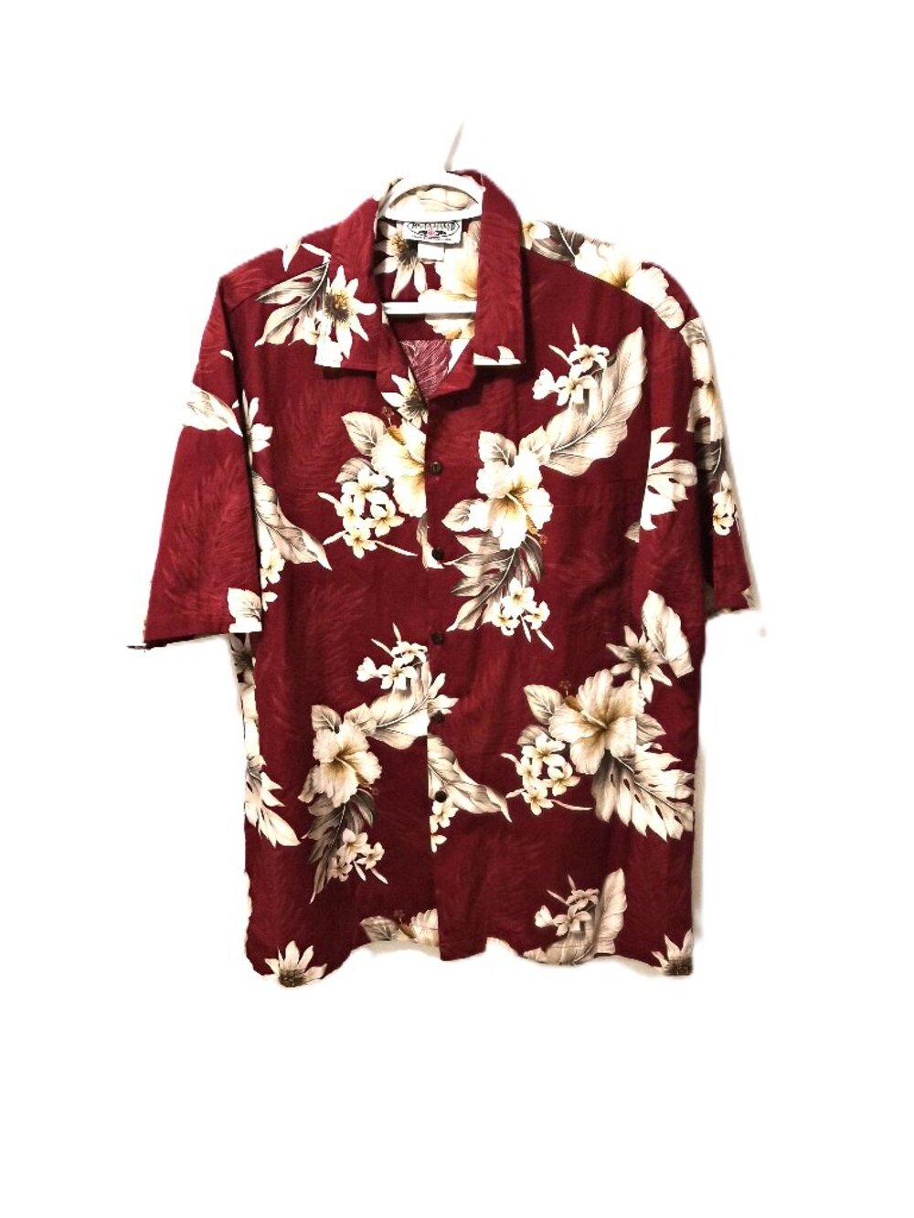 Vintage 1990s Hawaiian Shirt XL Made in Hawaii Floral Aloha Resortwear Dadwear